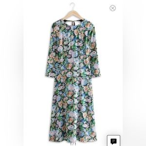 & Other Stories A Line Open Back Floral Dress (2)